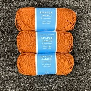 Lot of 3 Draper James leather brown classic Cotton Yarn